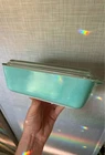 Pyrex Robin Egg Blue Teal Turquoise Vintage Refrigerator Dish with Lid 531 USA