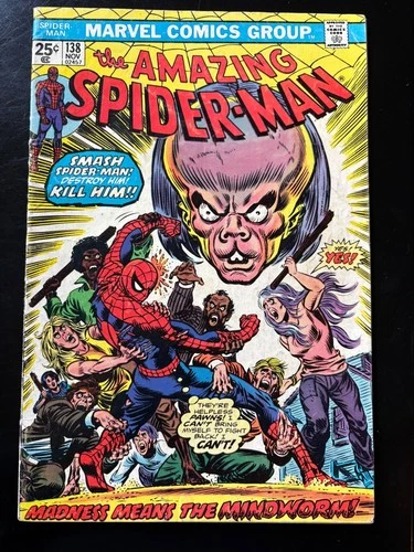 The Amazing Spider-Man #138 (1974) MVS Intact 1st APP Mindworm VG 4.0