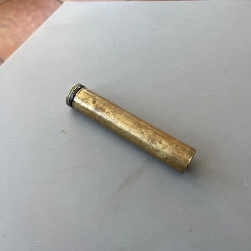 vintage old brass rifle oiler military ww1 war relic lee Enfield stamped B 94