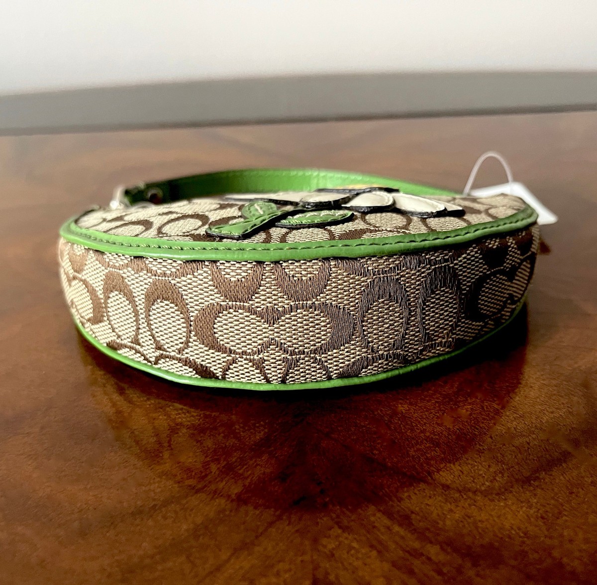 Coach Vintage Signature & Leather Daisy Applique Coin Purse W