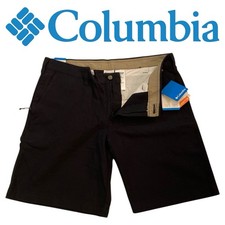 Columbia Omni Shade Chino Shorts Modern Classic Men  s 38 Black Sun Protection