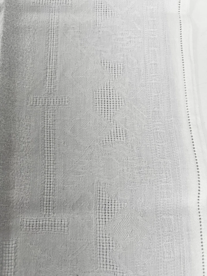 6 serviettes 1900 - 1930 coton damassé brodées initiales CR, linge de table - Photo 3/3