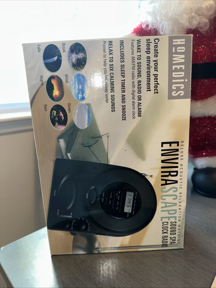 HOMEDICS MODEL SS-400B SOUND SPA RADIO ALARM CLOCK ENVIRASCAPE RELAXATION OCEAN - Image 3 of 4