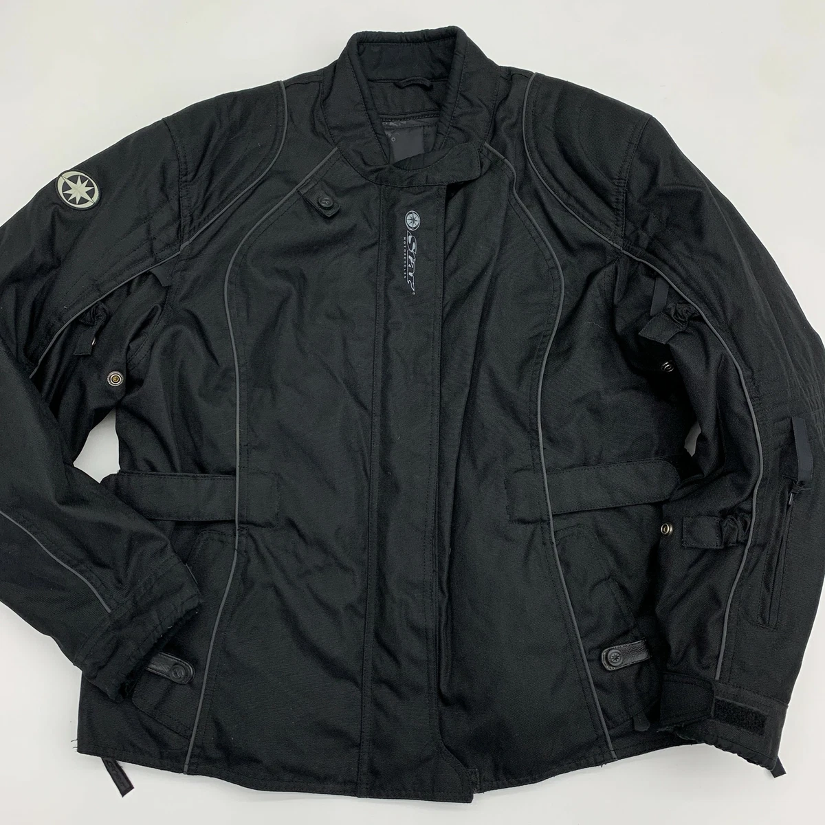 Star Motorcycle Riding Zip Out Liner Jacket Women s M Black Carbolex Protector