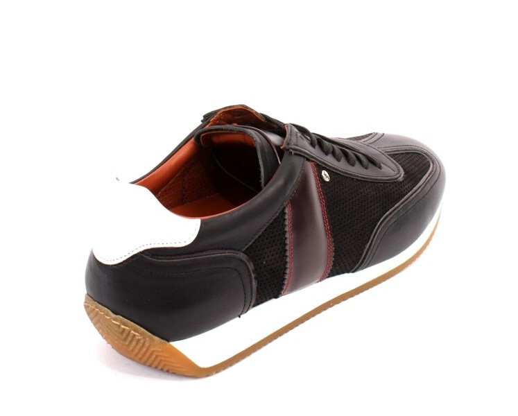 Roberto Serpentini 56409 Multicolor Leather Lace-Up Sneakers Shoes