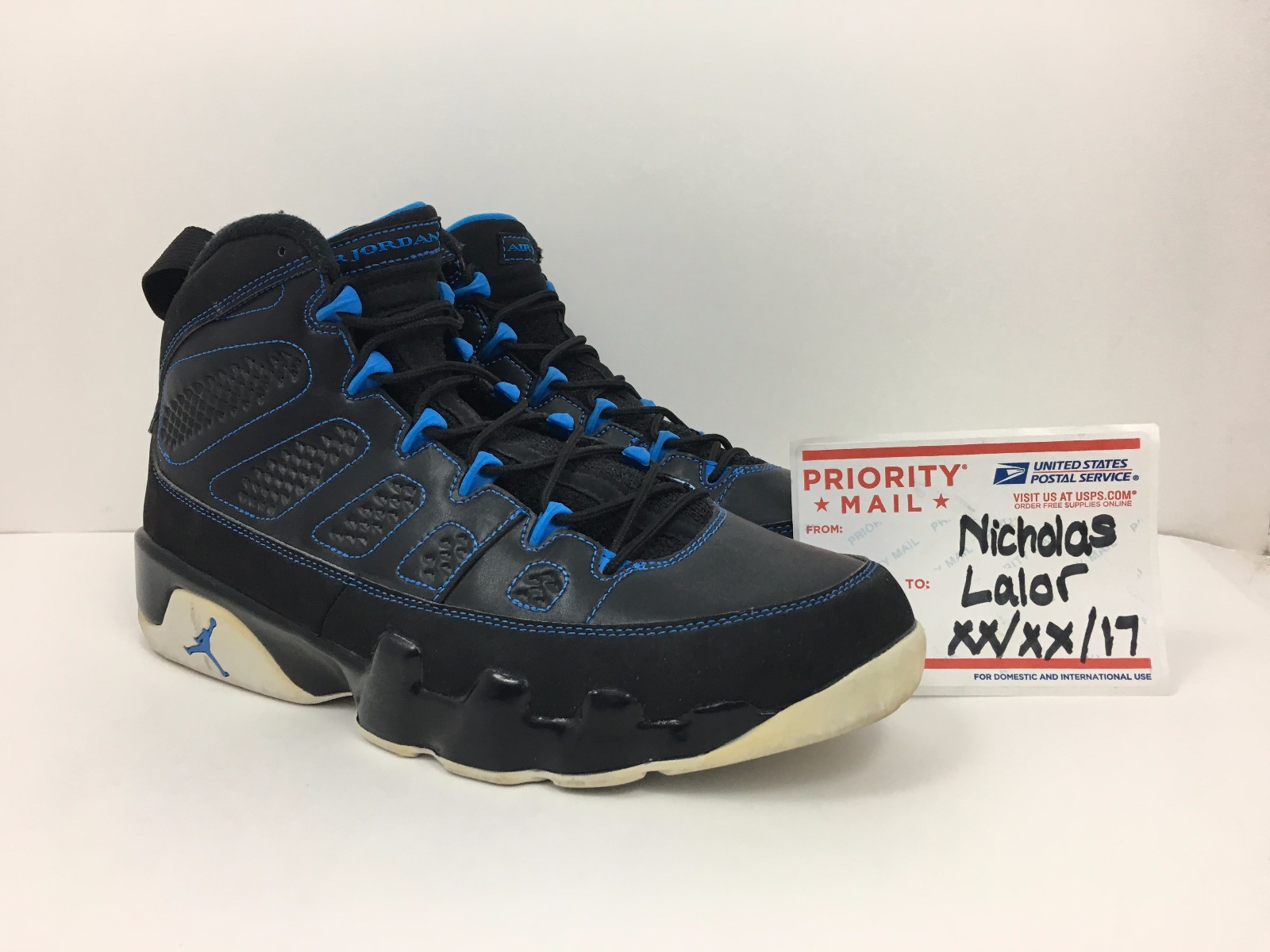 Nike Air Retro Jordan 9 Photo Blue size 10.5 Nike Air Retro Jordan 9 Photo Blue size 10.5