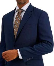 Nautica Men's Blue Birdseye Modern Fit Bi Stretch Suit Sport Coat 38R yap3025