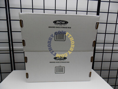 Lot of 2 BCW Graded Shoe Box Holds over 300 3x4 Toploads or 100 Graded Cards