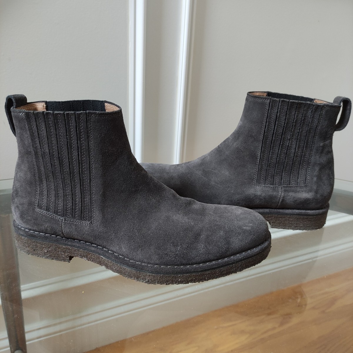 Vince Mens Carmine Sport Suede Chelsea Boots Graphite Vince Men main image 2