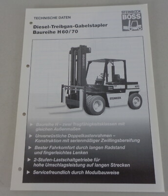 Prospectus Boss Steinbock Diesel-Treibgas-Gabelstapler H 60/H 70 Stand 03/1996