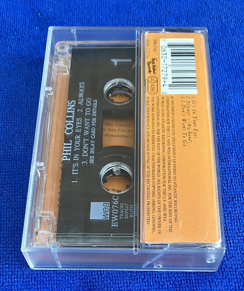 Phil Collins – It's In Your Eyes - Cassette - Single - Near Mint * - Image 2 of 4