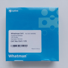 Whatman 1541-125 541 Ashless Quantitative Filter Paper, 20-25um, 12.5cm; 100/Box