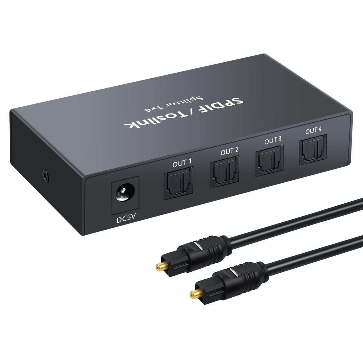 Digital Optical Audio 1x4 Splitter Digital SPDIF Toslink Optical