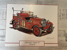 1929 Ford Model A Chemical Fire Truck Pumper Art Print Calendar Ad 12x9.5 1929 Ford Model A Chemical Fire Truck Pumper Art Print Calendar Ad 12x9.5