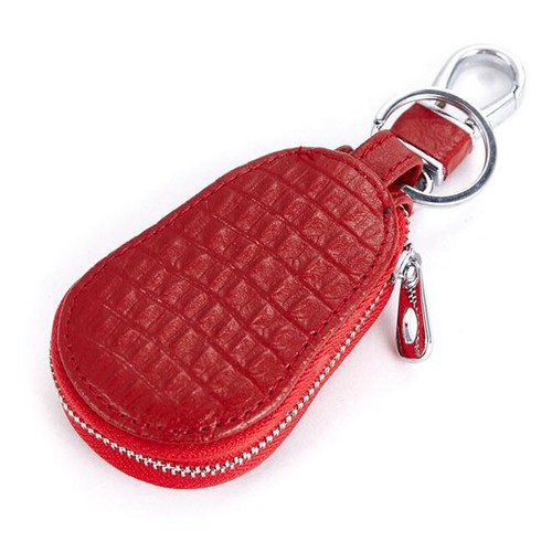 Cuero Genuino Coche Llavero Anillo Llaves Soporte Estuche Cartera Organizador Bolso - Imagen 14 de 15