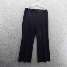 Talbots Curvy Bootcut Trousers Pants 12 Navy Blue Women Classic Career High Rise