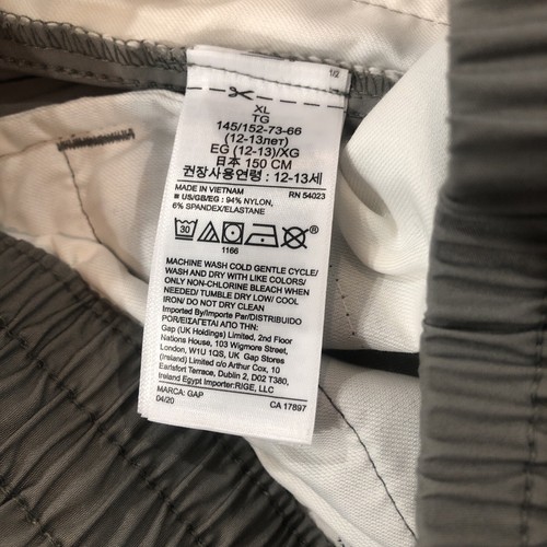 NEW Gap Kids Hybrid Grey Elastic Zip Pockets Pants Sz XL - Picture 4 of 6
