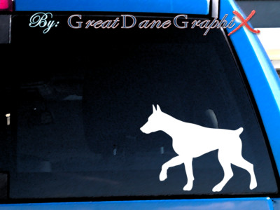 Doberman Pinscher #1 (Dobermann) -Vinyl Decal Sticker -Color Choice-HIGH QUALITY