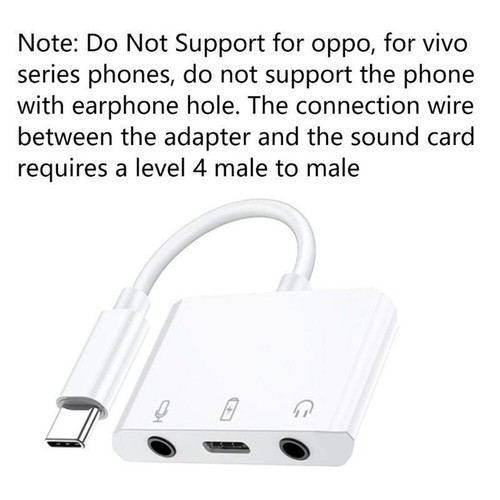 External USB-C Sound Card Type-C to 3.5mm Connecter Cable Headphone Mic Adapter - Picture 7 of 12
