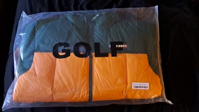 GOLF WANG Space Boutique Down Quilted Jacket -Orange/Green