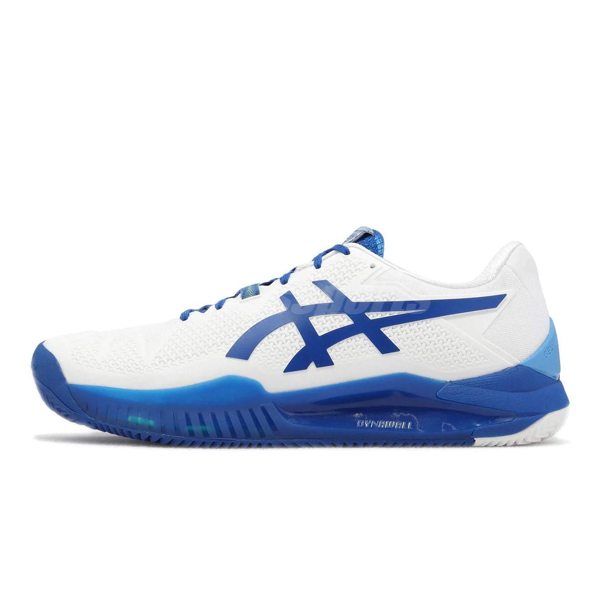 Asics GEL-Resolution 8 Clay NOVAK White Blue Men Tennis Shoes