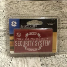 GE Security Decals for Home Business Safety Warning Theft Deterrent - 5 Pack