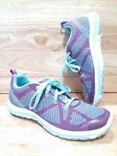 L.L. Bean sneakers tennis shoes blaze knit purple blue light flexible kids Sz 6