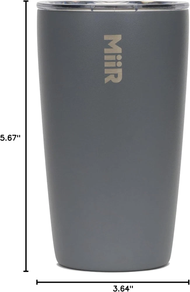 Tumbler, 12Oz Insulated Stainless Steel with Press Fit Slide Lid – Splash Proof