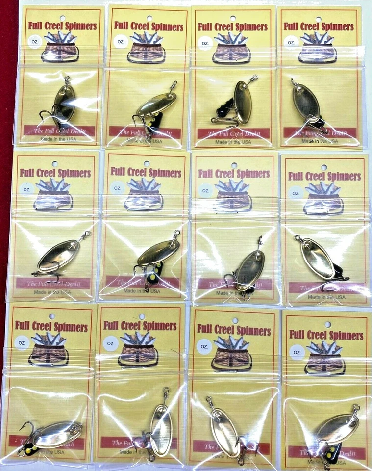 Hilanderos de pesca de la mejor calidad hechos en Estados Unidos puntos negros amarillos 1/8 OZ Foto 2 de 2