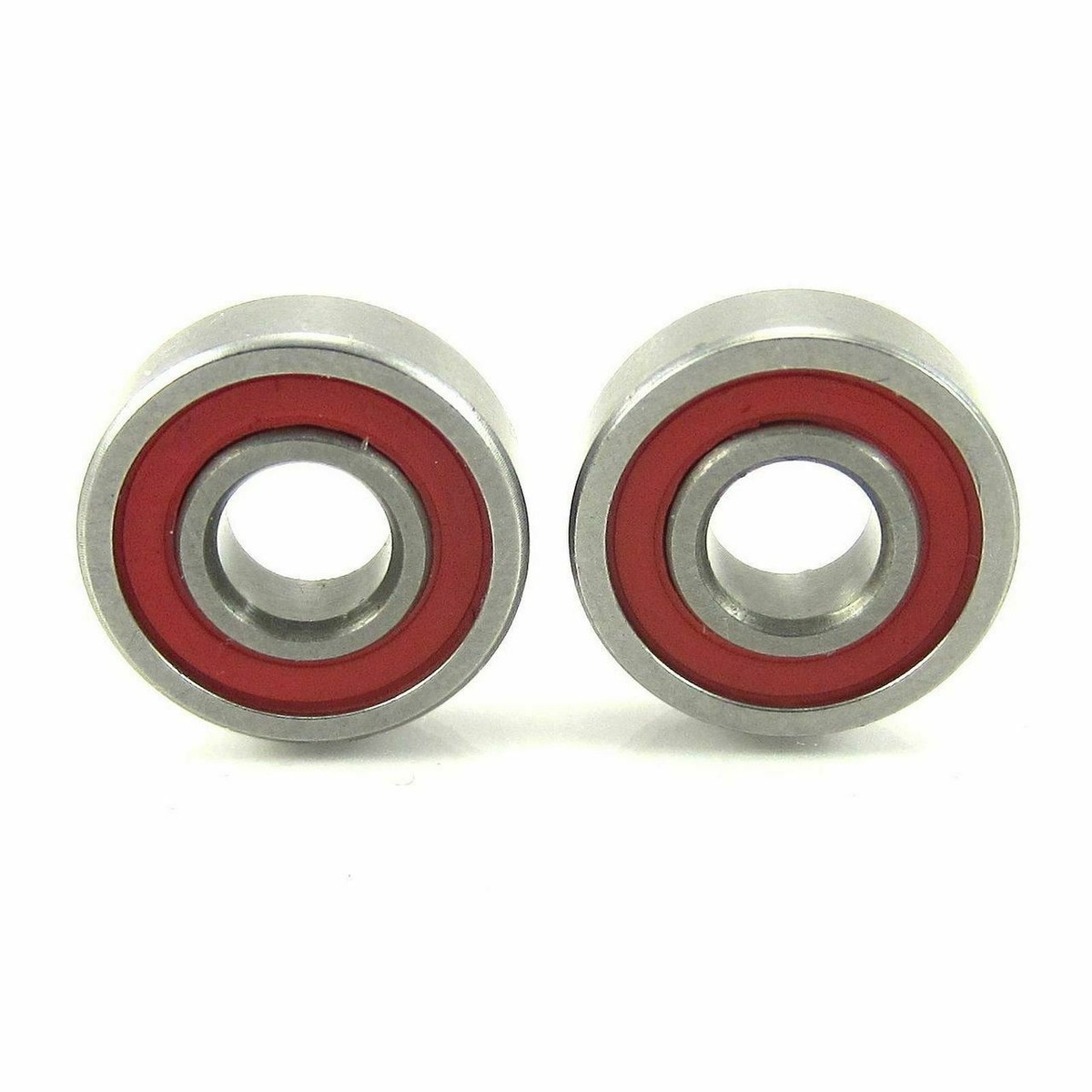 5x13x4mm Hybrid Ceramic Ball Bearings - Red Rubber Seals, ABEC 5, For RC & Precision Use (2-Pack)