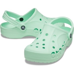 fuzzy crocs mint green