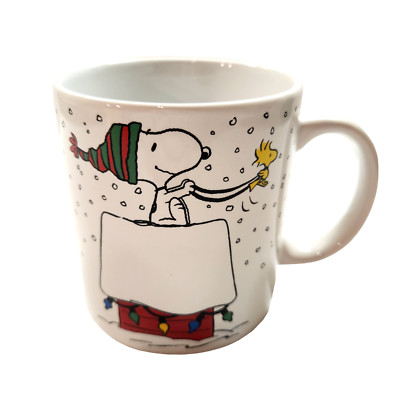 Zrike Brands Peanuts Snoopy Woodstock Stoneware Christmas Coffee
