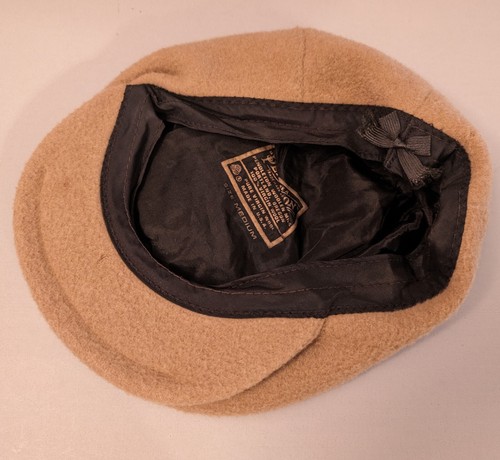 Vtg Pendleton Driving Cap - Men's MEDIUM - Brown Tan Wool USA Newsboy Cabbie Hat - 第 2/23 張圖片