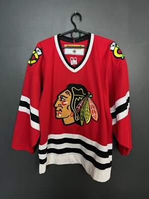 VINTAGE CHICAGO BLACKHAWKS EISHOCKEY NHL TRIKOT KOHO SHIRT GRÖSSE S ERWACHSENE