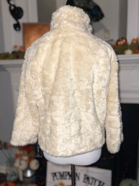 NUEVO CON ETIQUETAS Robert Rodriguez Mujer Peluche Abrigo Chaqueta Talla Pequeña $199 Foto 2 de 4