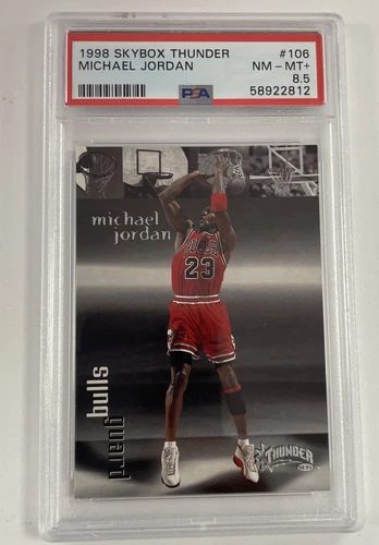 1998 SKYBOX THUNDER MICHAEL JORDAN CARD GRADED PSA 8.5 NM-MT #106