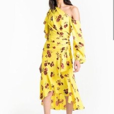 A.L.C. Florence 100% Silk Floral Asymmetrical Maxi Dress - 2