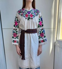 Vintage embroidered Dress ukrainian. Handmade Antique