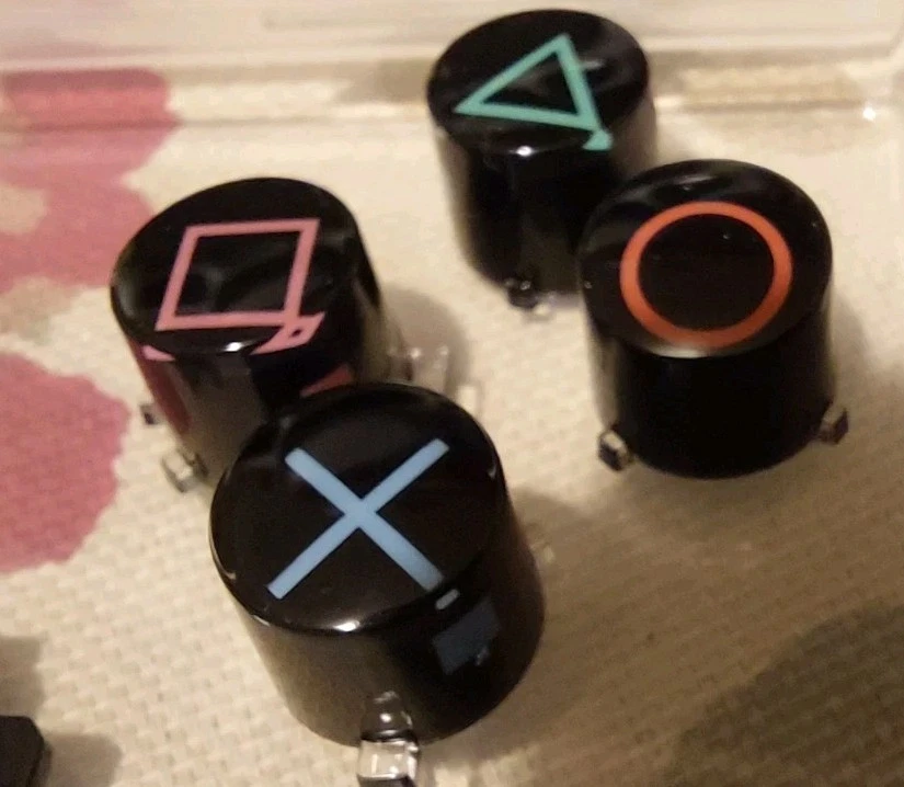 PS5 Controller PS1 Style 30th Anniversary Buttons Gloss Crystal Black PS Button - Image 3 of 4