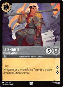 Li Shang Imperial Captain 193/204 Fabled Disney Lorcana 019357