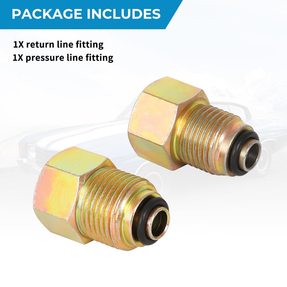 LS Swap Parts Power Steering Line Adapter Fitting Carbon Steel LS Pump To 3/8”