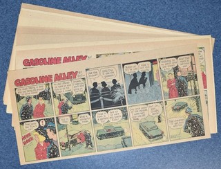 Gasoline Alley (1960) Juego de 15 cómics de periódicos dominicales por Bill Perry