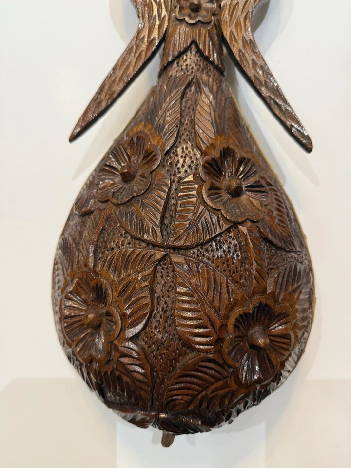 Vintage Gusle Wood Instrument * Ethnic Hand Carved” - Image 3 of 4