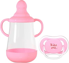 Baby Dolls Feeding Bottle and Magnetic Pacifier Set for Reborn Dolls