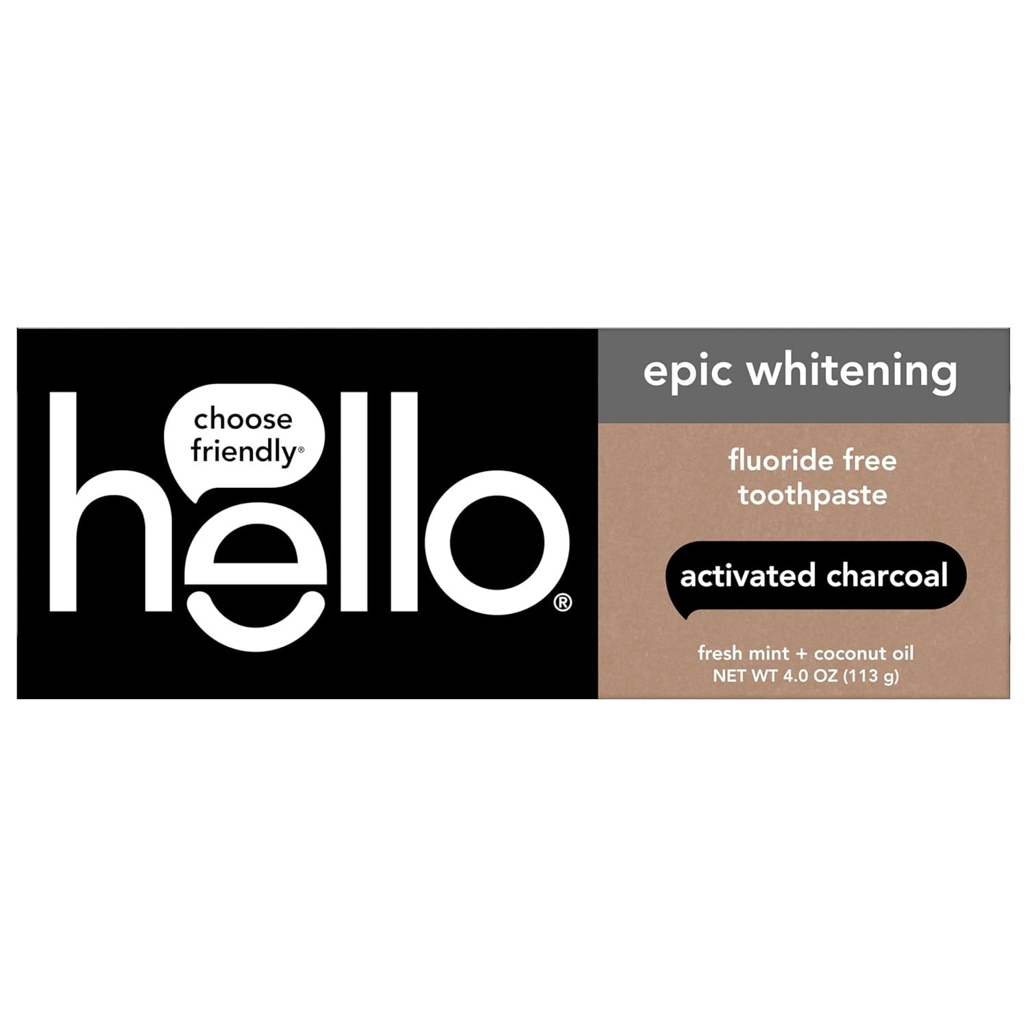 Epic Whitening Charcoal Paste - Black Toothpaste with Natural Ingredients, 4 Oz