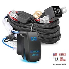Nirider Wiring Harness 12V 40A Rock Switch Relay Fuse Nylon Wiring 2 Lead