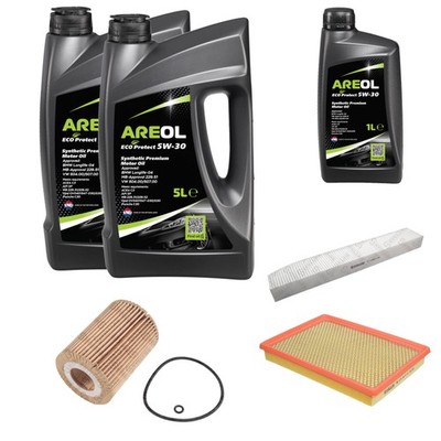 STELLOX Inspektionspaket AREOL ECO Protect 5W-30 11L für Jeep Grand Cherokee WH