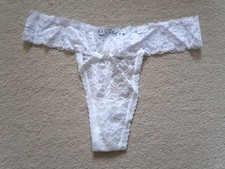 Womens Boohoo White Lace Thong Size S