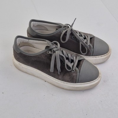 Arne Sneaker 7 grau Damen Leder Wildleder flache Schnürschuhe