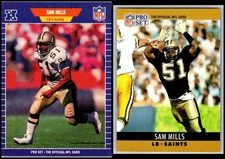 Pro Set Sam Mills (2) Card Lot - EXCLUSIVE OFFER – ACT QUICK!